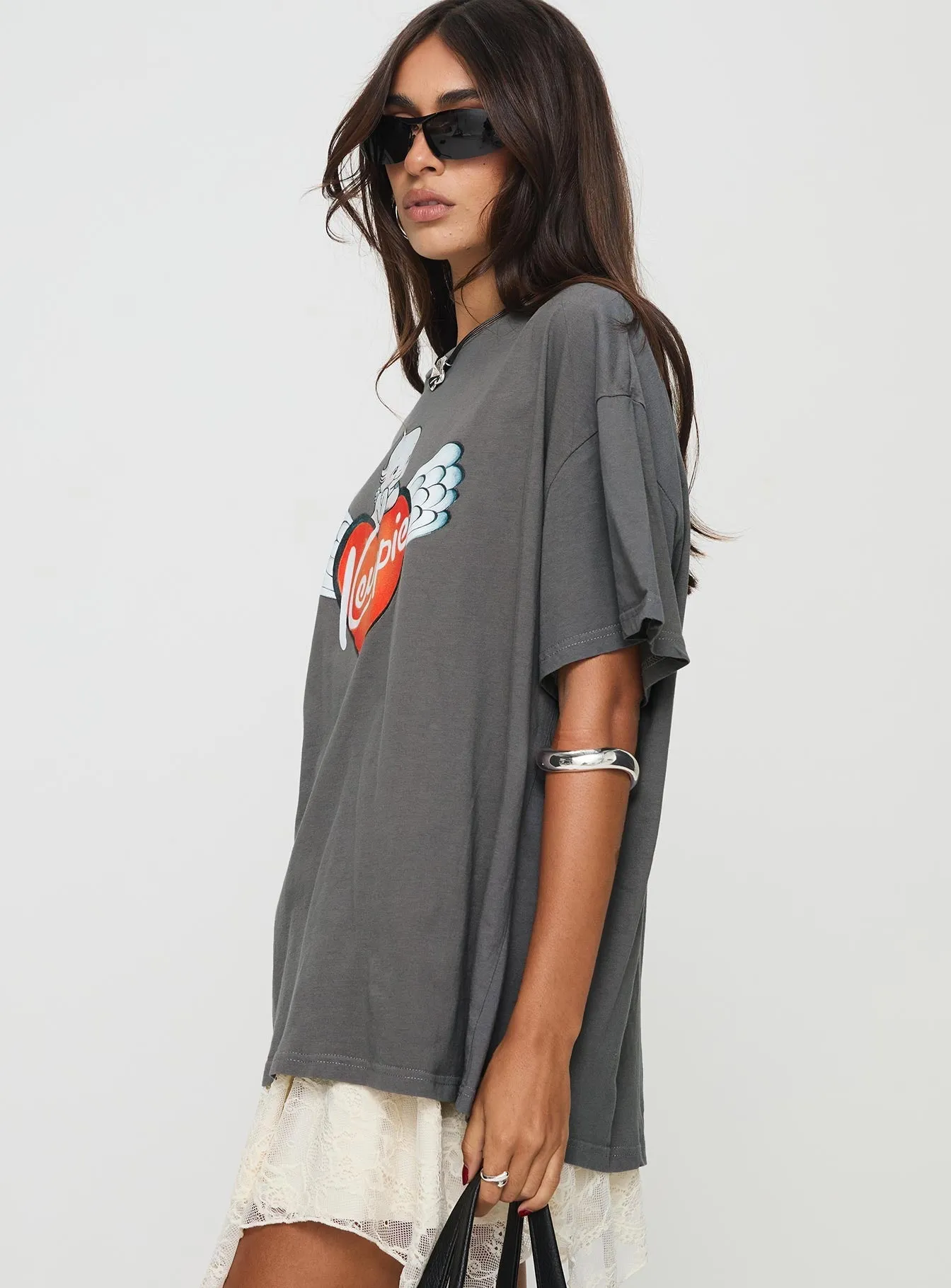 OdorResistant Fabric Kewpie Oversized Tee Washed Black