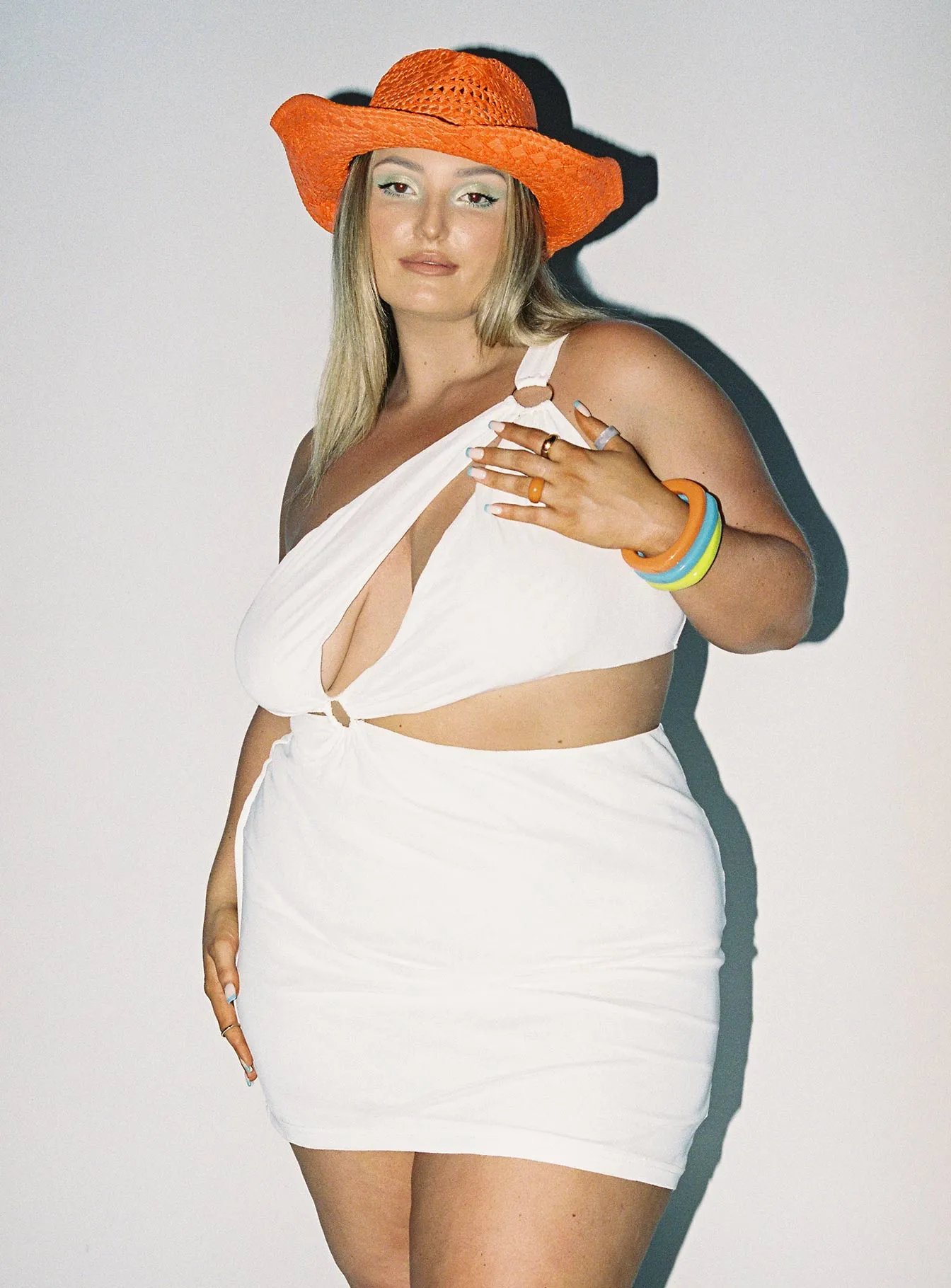 Chilly Comfort Greater Power Mini Dress White Curve