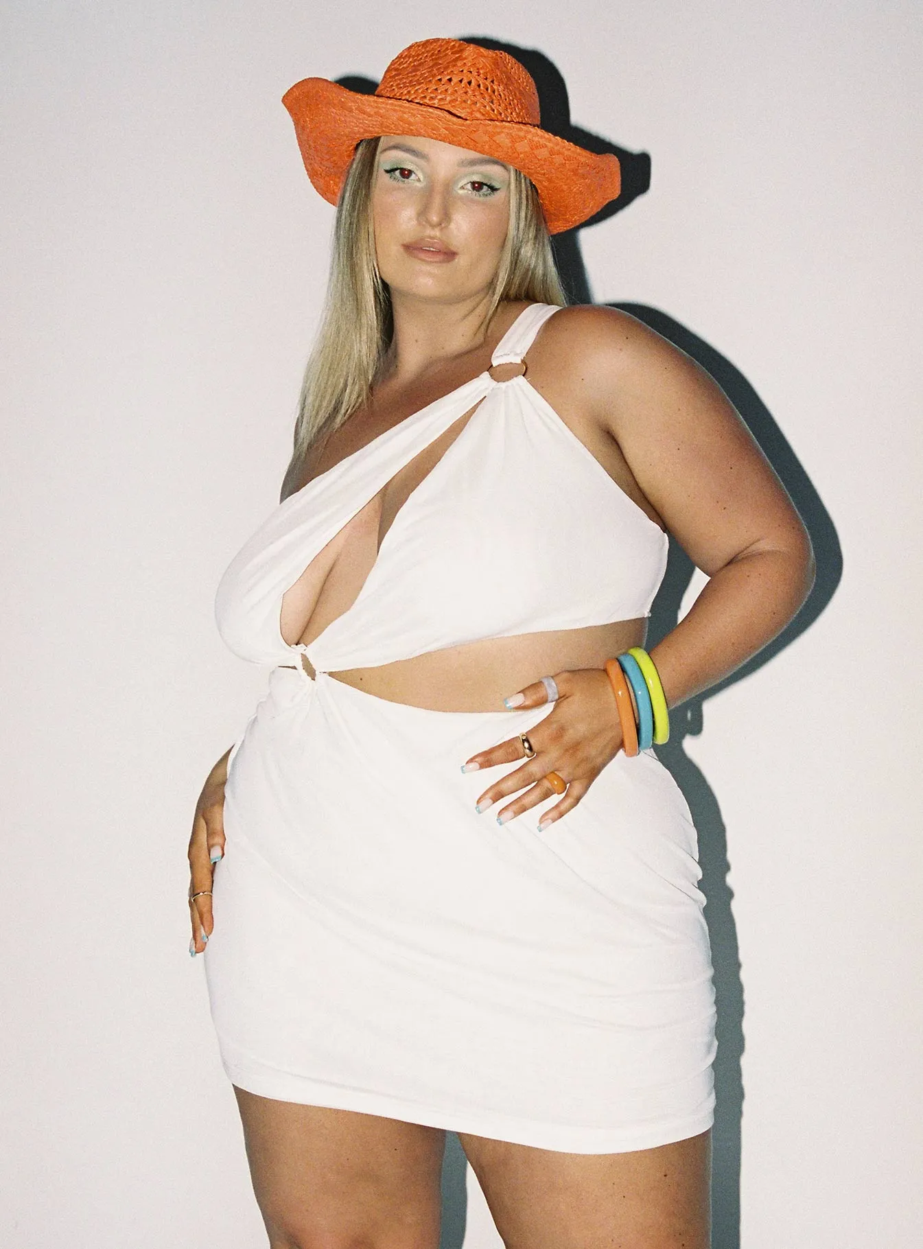 Greater Power Mini Dress White Curve Effortless Look Soul Warm