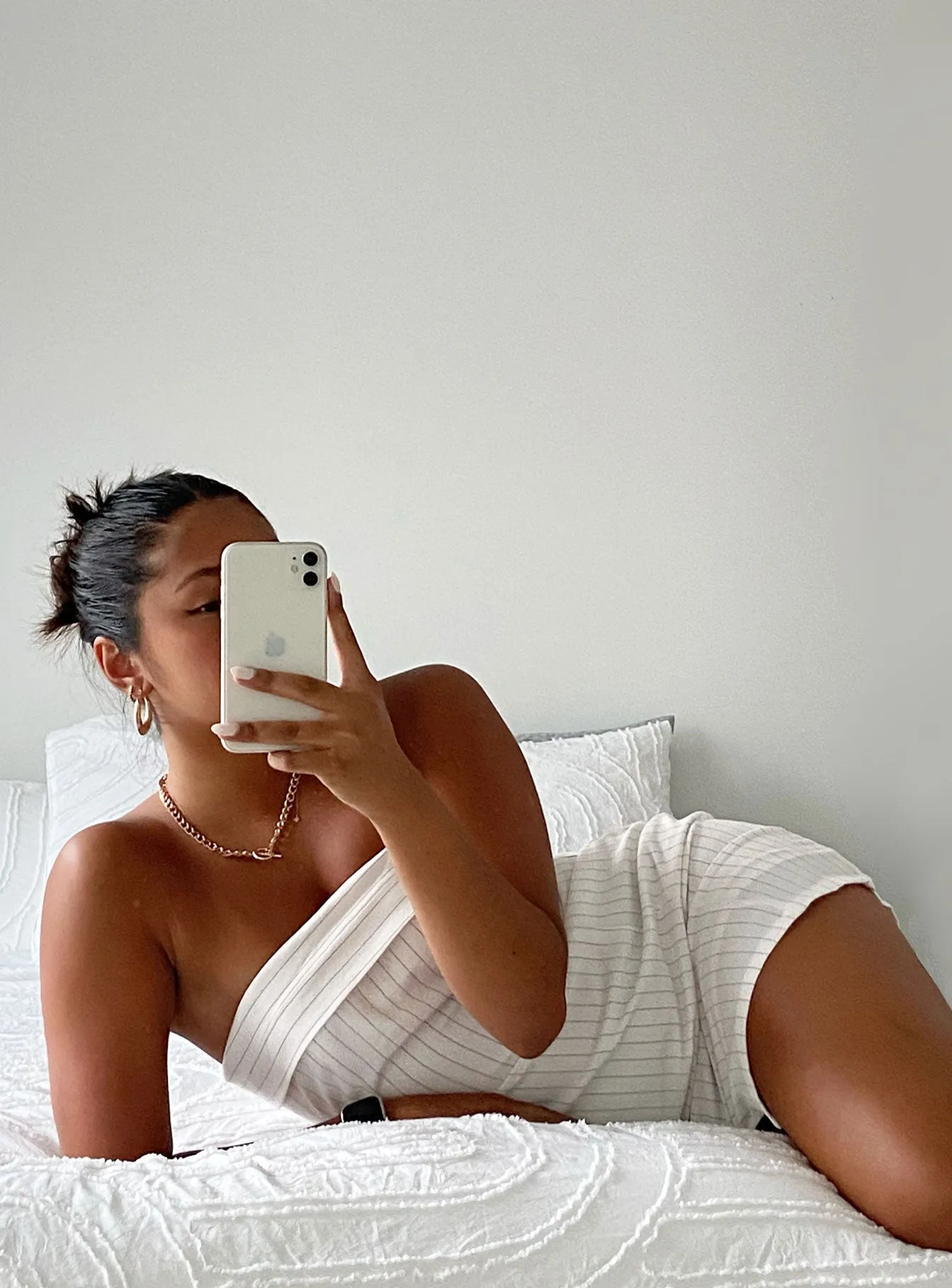 Best-Seller Fashionable Cut Sebastian Strapless Mini Dress White