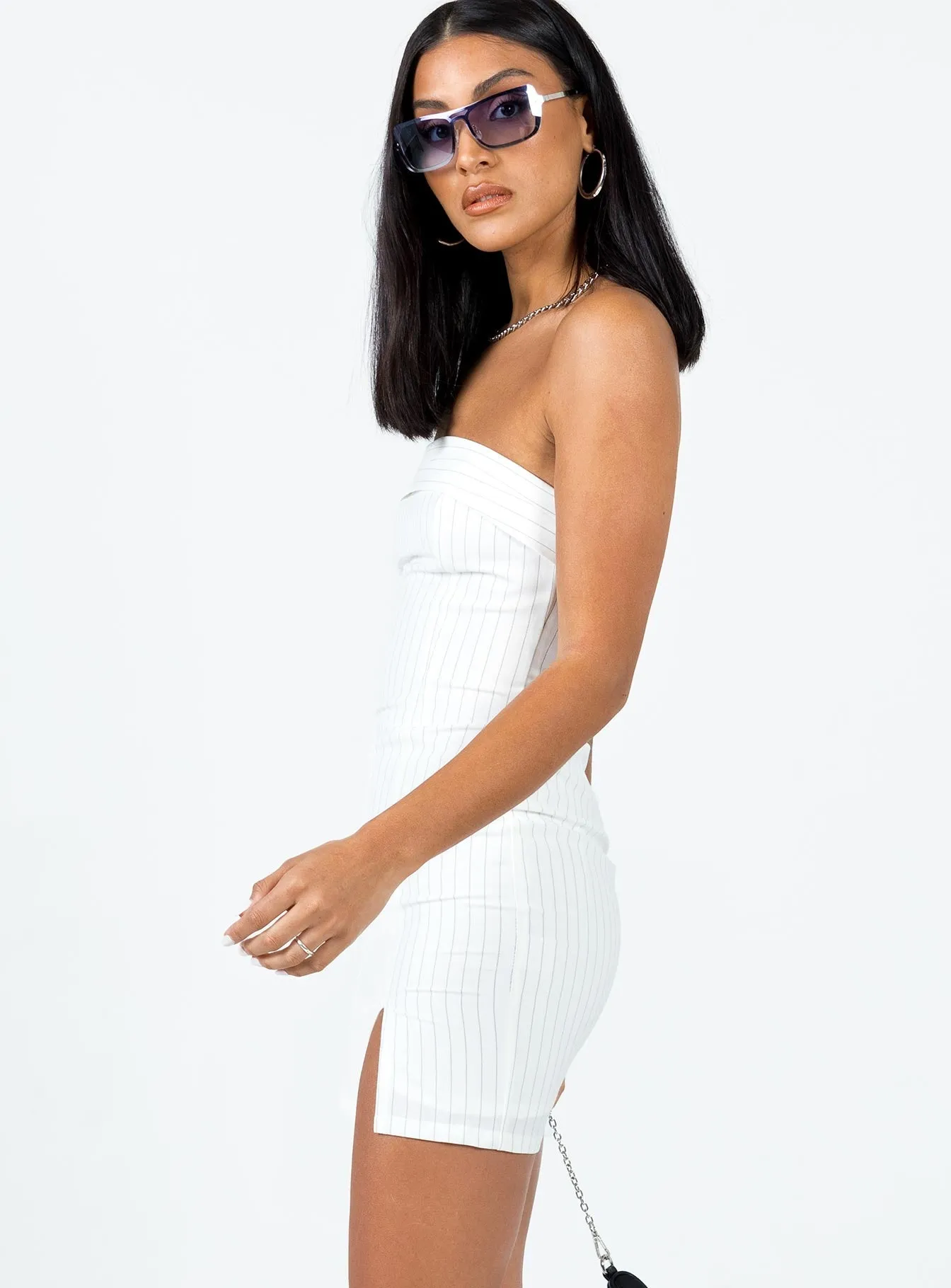 Chill Base Sebastian Strapless Mini Dress White