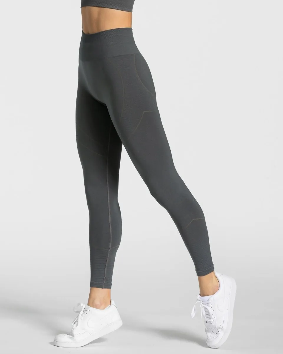 Rib Knit Postpartum Fit True Leggings "Dunkelgrau"