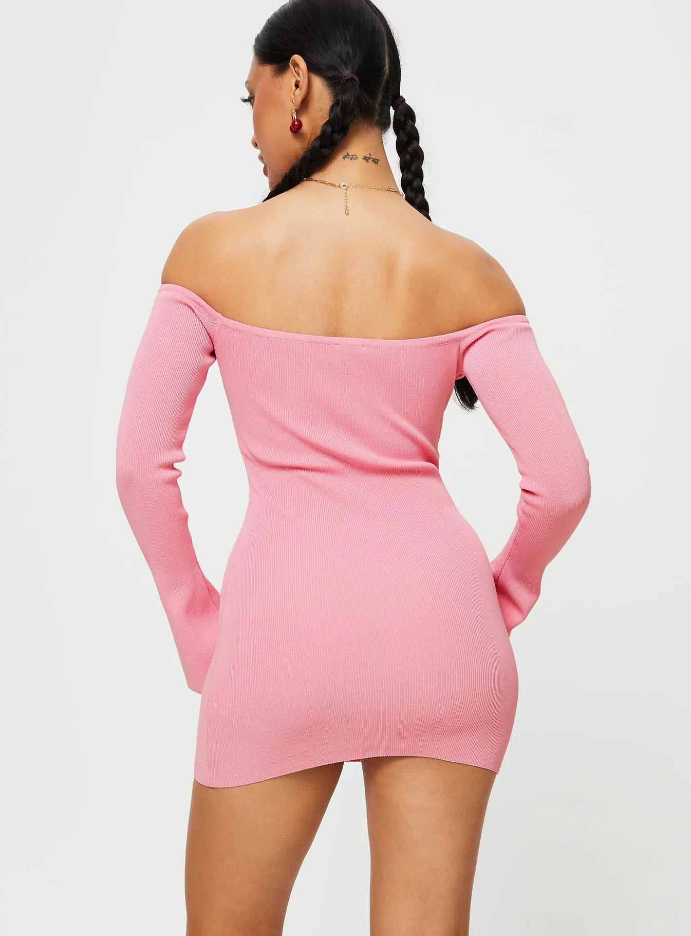 Easy Elegance Parisa Long Sleeve Mini Dress Pink