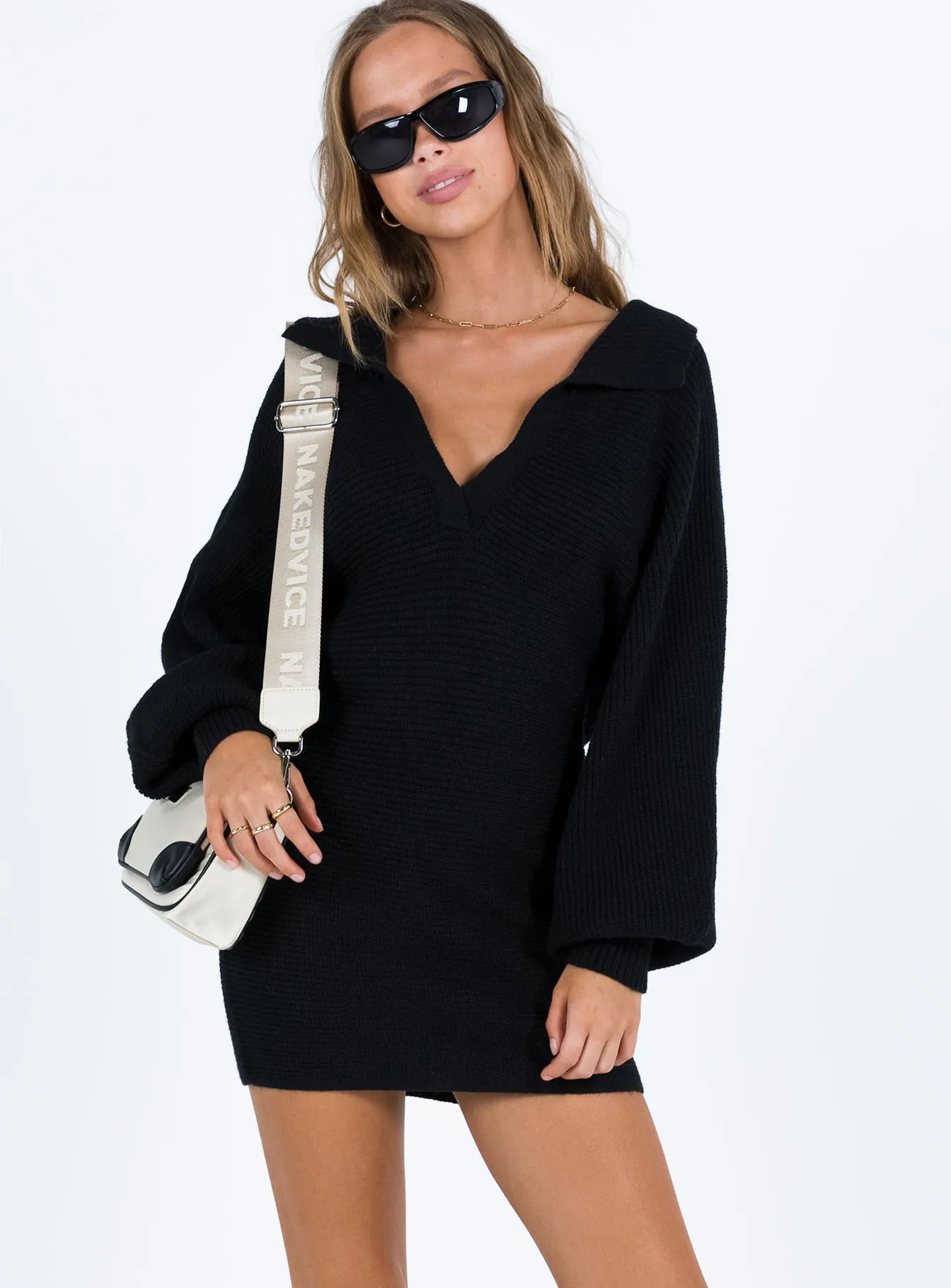 Fall Comfort Fresh Tones Quinten Mini Dress Black