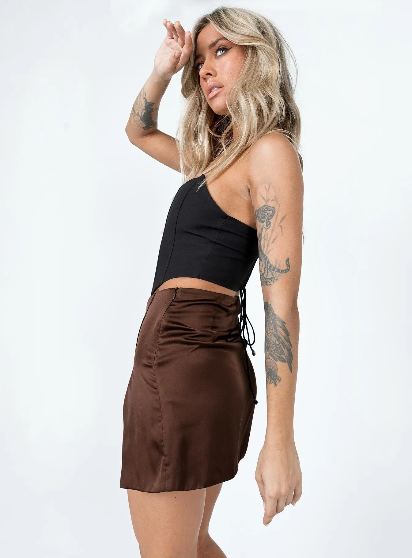 Street Edge The Smith Mini Skirt Brown
