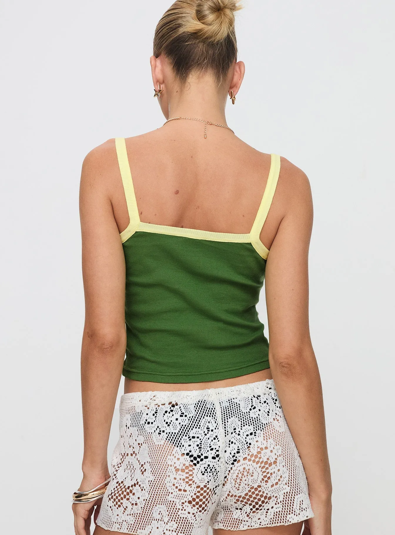Braz 1980 Top Green Relaxed and Comfy Sporty Fashion