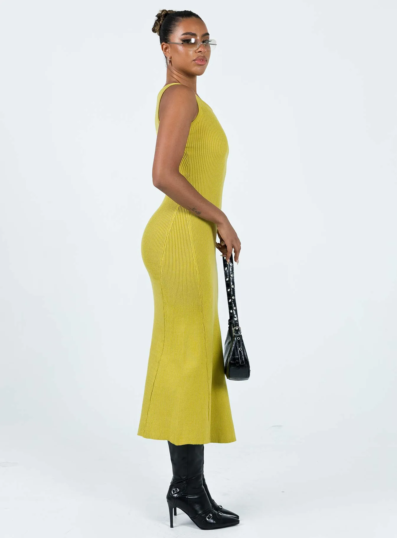 Occasion Wear Thalma Midi Dress Lime