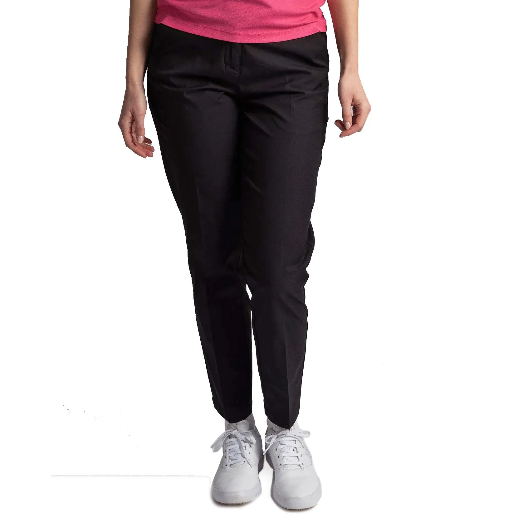 Trendy Waist Layer Ready Cross Women's Rose Golf Pants - Black