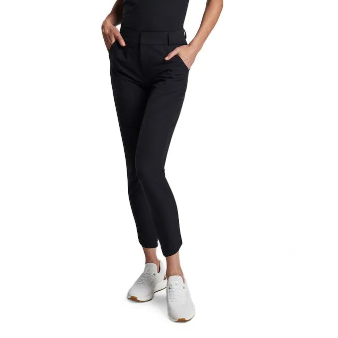 Non-Binding Fit Breathable Comfort Design Peter Millar Women's Surge Performance Ankle Golf Pants - Black