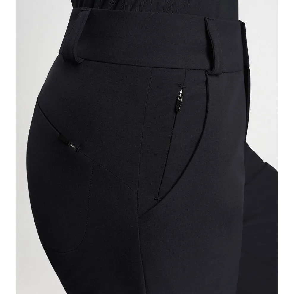 Peter Millar Women's Surge Performance Ankle Golf Pants - Black Anti Pilling Fabric