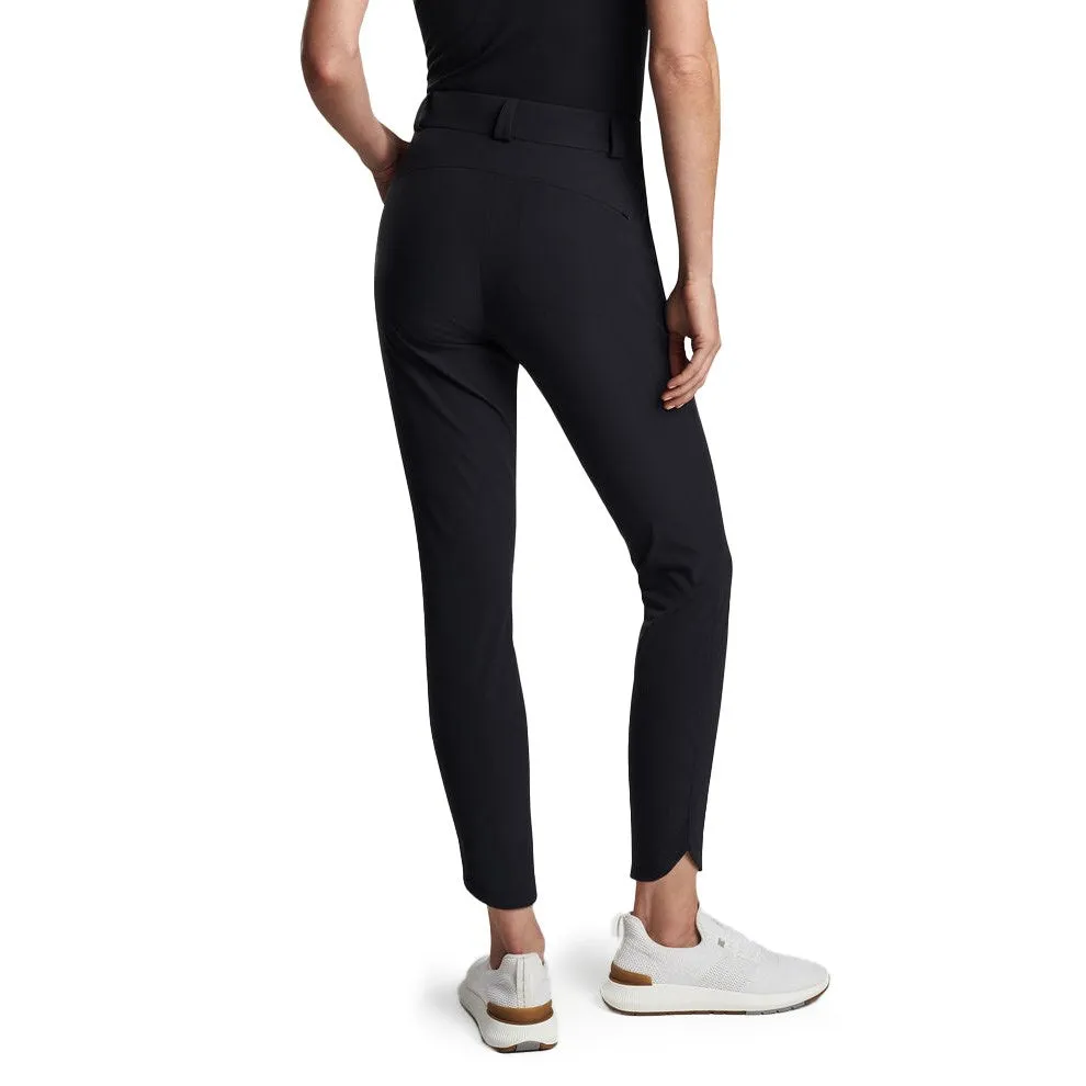 Peter Millar Women's Surge Performance Ankle Golf Pants - Black High Stretch Fit Quick Flex