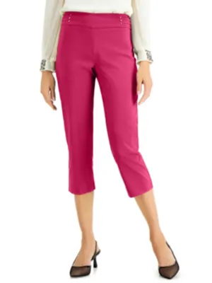 Essential Fit Polished Look Women's Embellished Capri Pants,Pink