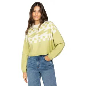 Billabong Womens Palm Forever Relaxed Fit Cropped Jumper Office Wear