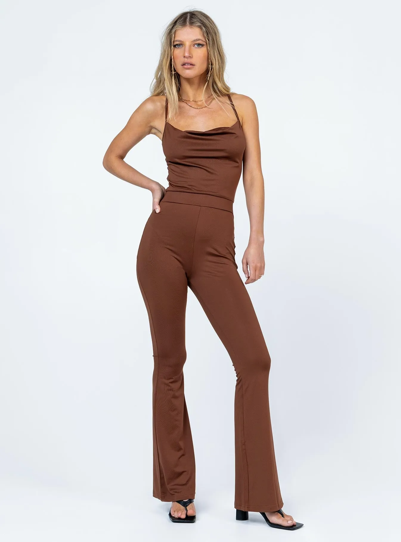 Karla Jumpsuit Brown Resort Chic