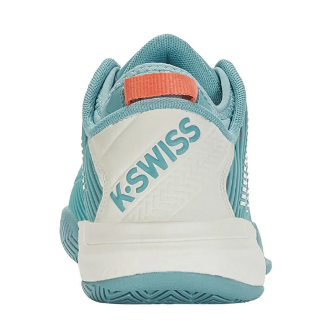 Stable Structure K Swiss Hypercourt Supreme Women Tennis Shoes - Nile Blue/Blanc De Blanc/Desert Flower