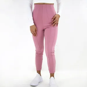 Women's High Raise Casual Pant,Pink Easy Access