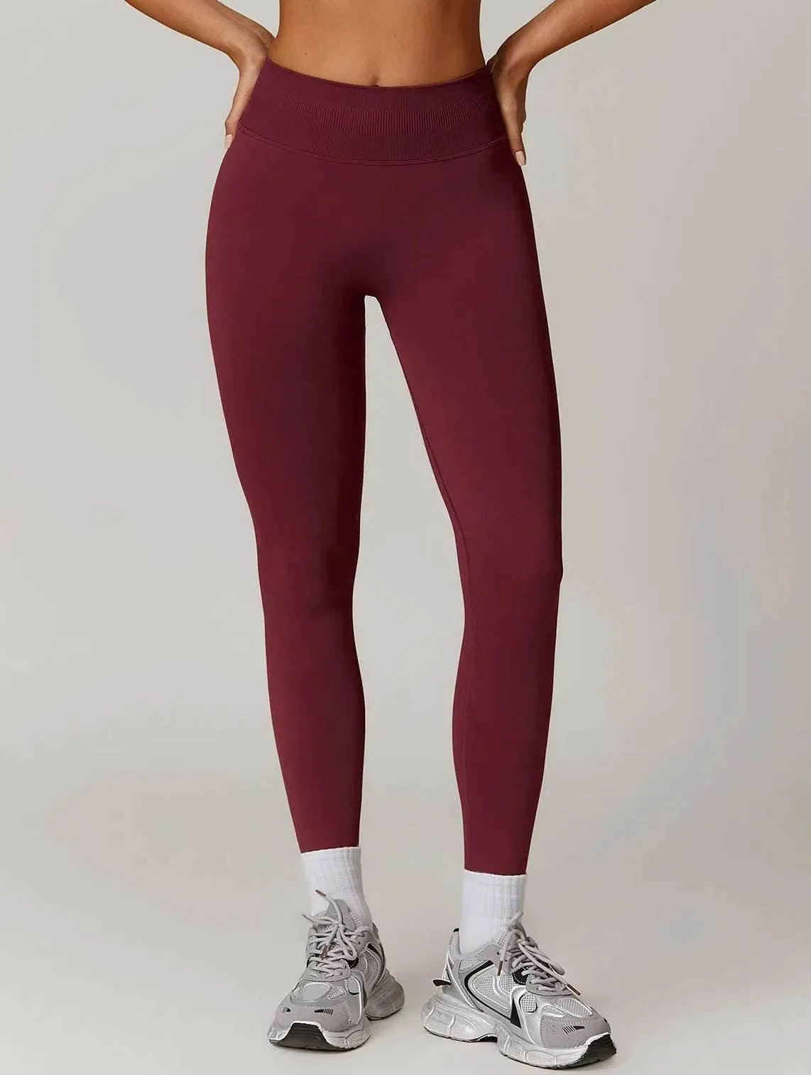 High Waist Athletic Leggings smooth zipper Strong Soul