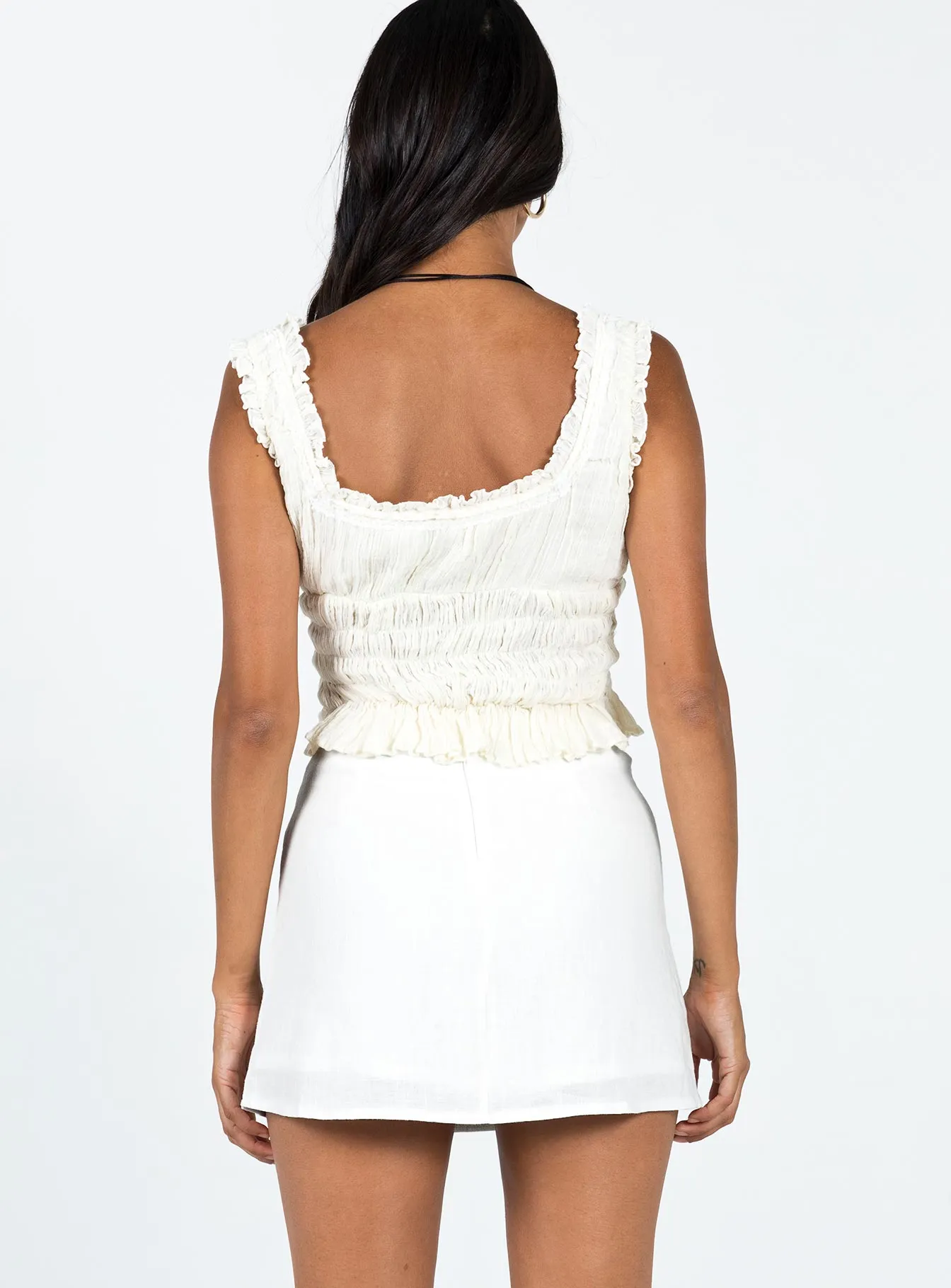 Selby Mini Skirt White Vibrant color