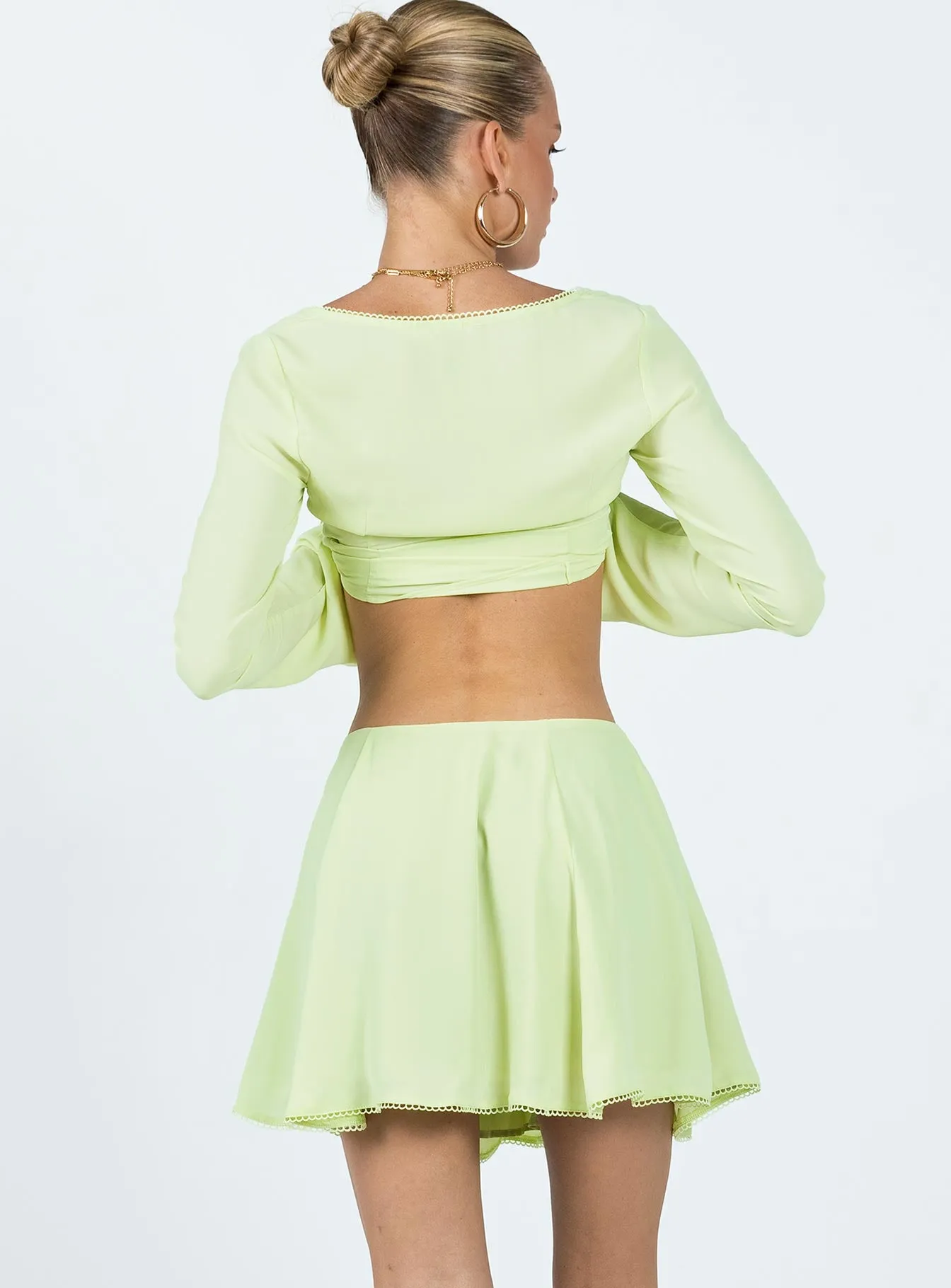 Ombre effect Saleya Mini Skirt Green