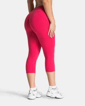 Silicone Hem Trim Fashion Look Allrounder Capri Leggings "Berry"