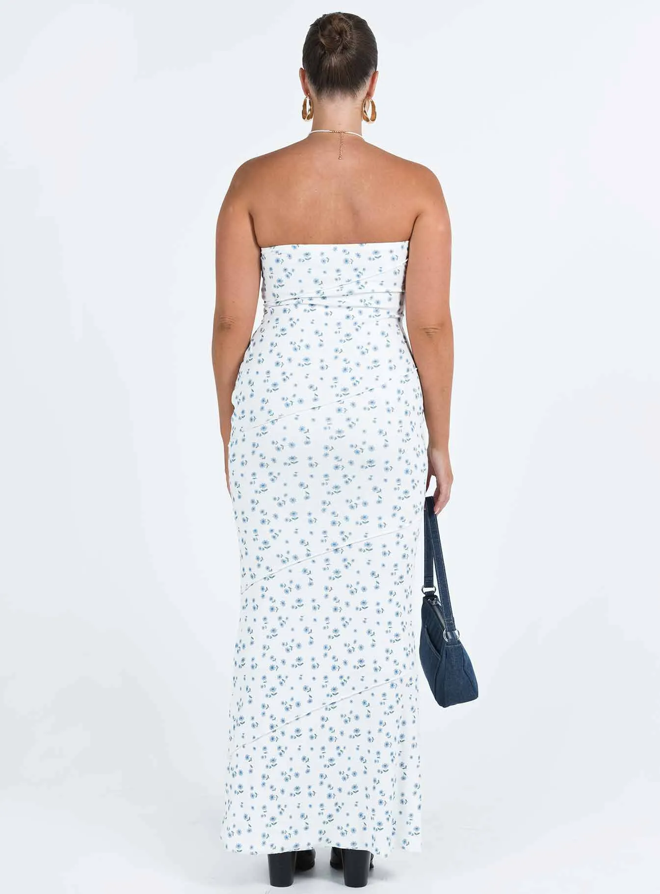 Sleek And Stylish Charming Style Oscar Maxi Dress Blue Floral