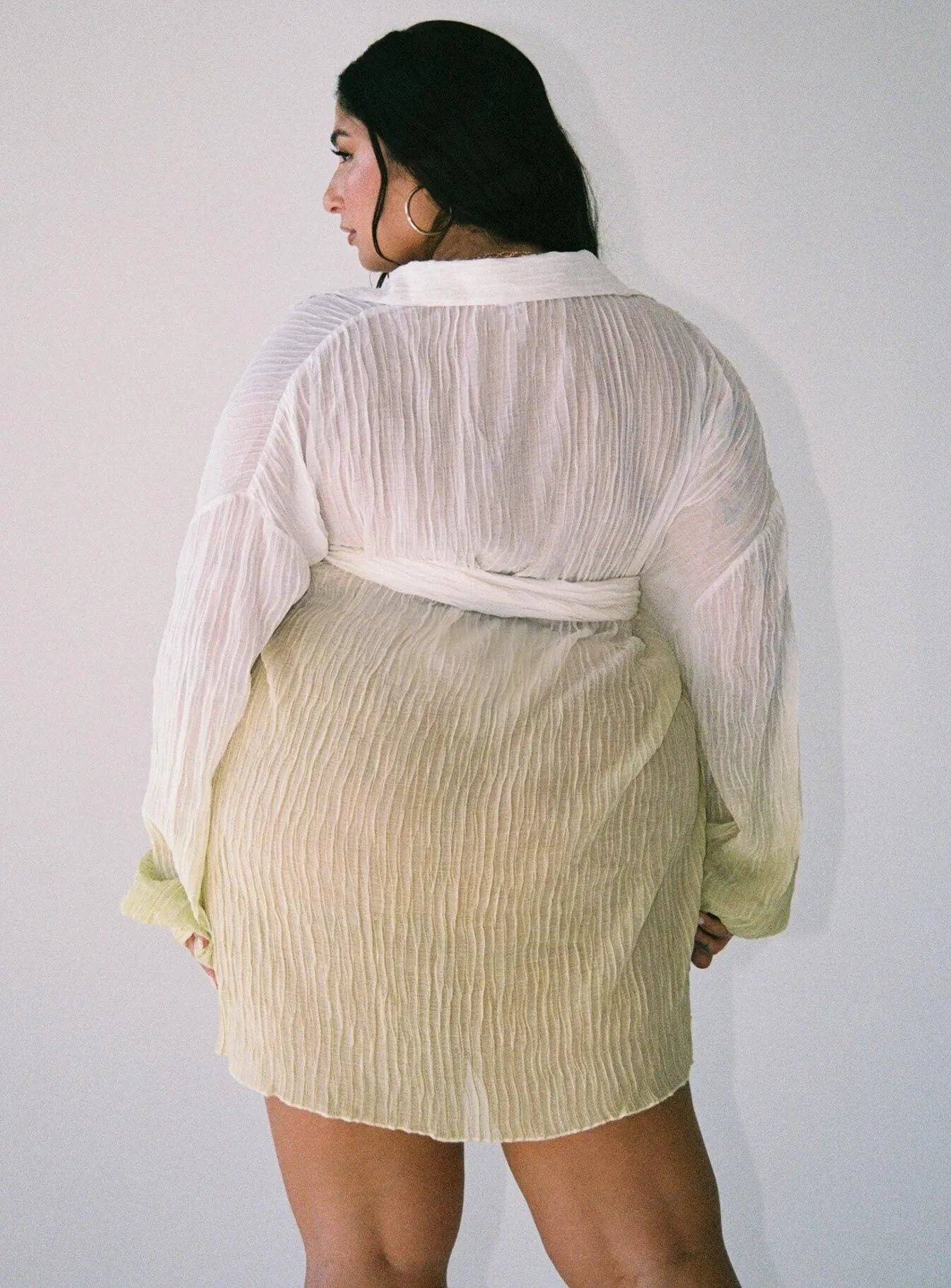 Bold Patterns Tune In Shirt Dress Green Curve