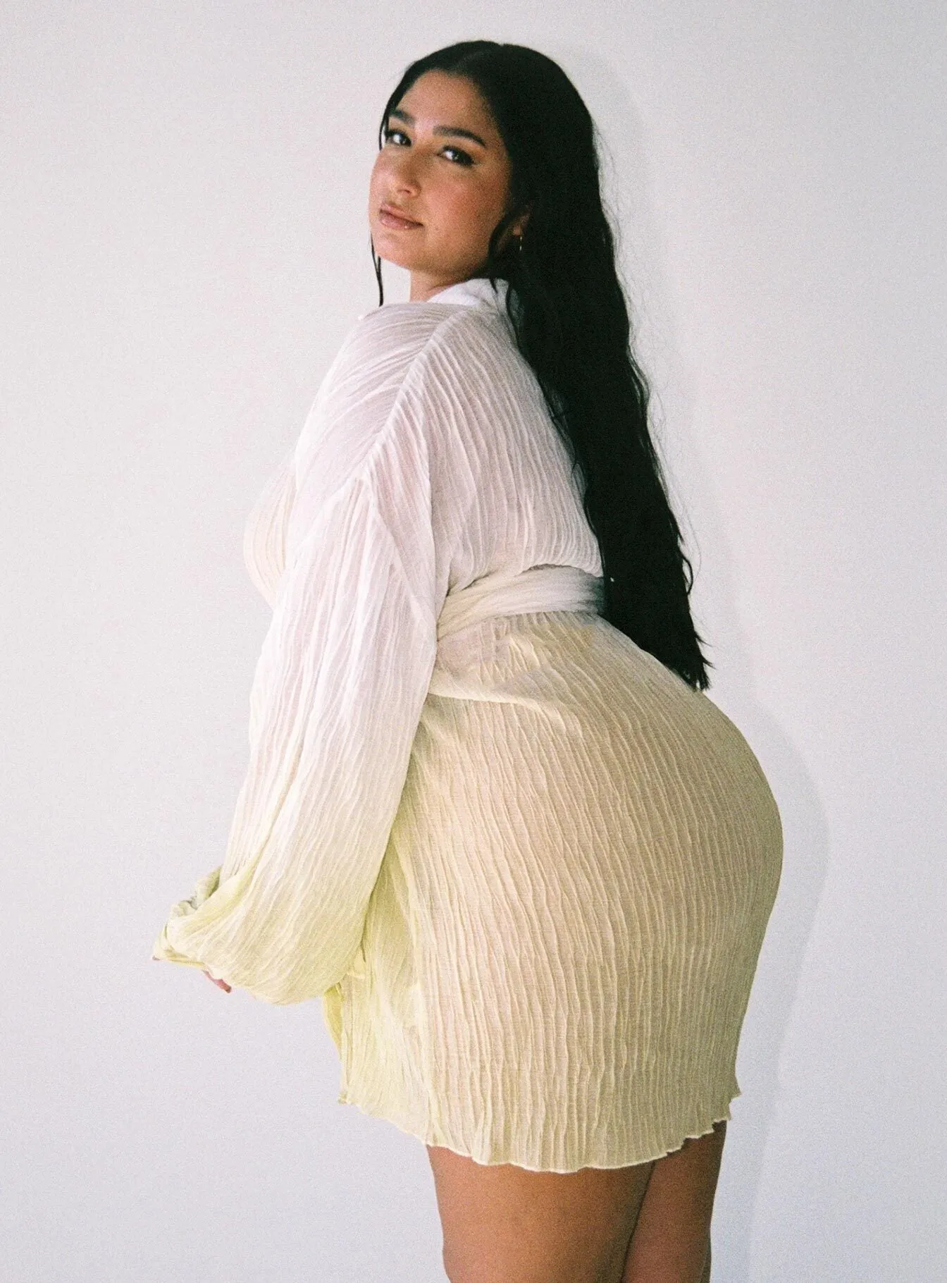 Tune In Shirt Dress Green Curve Sophisticated Cut