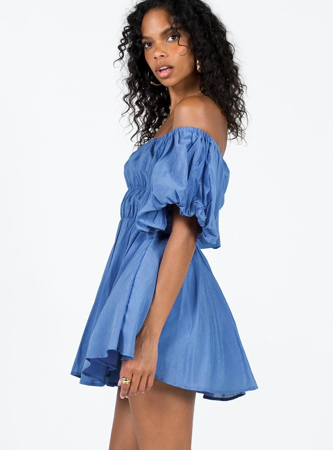 Halton Mini Dress Blue Minimal Motion