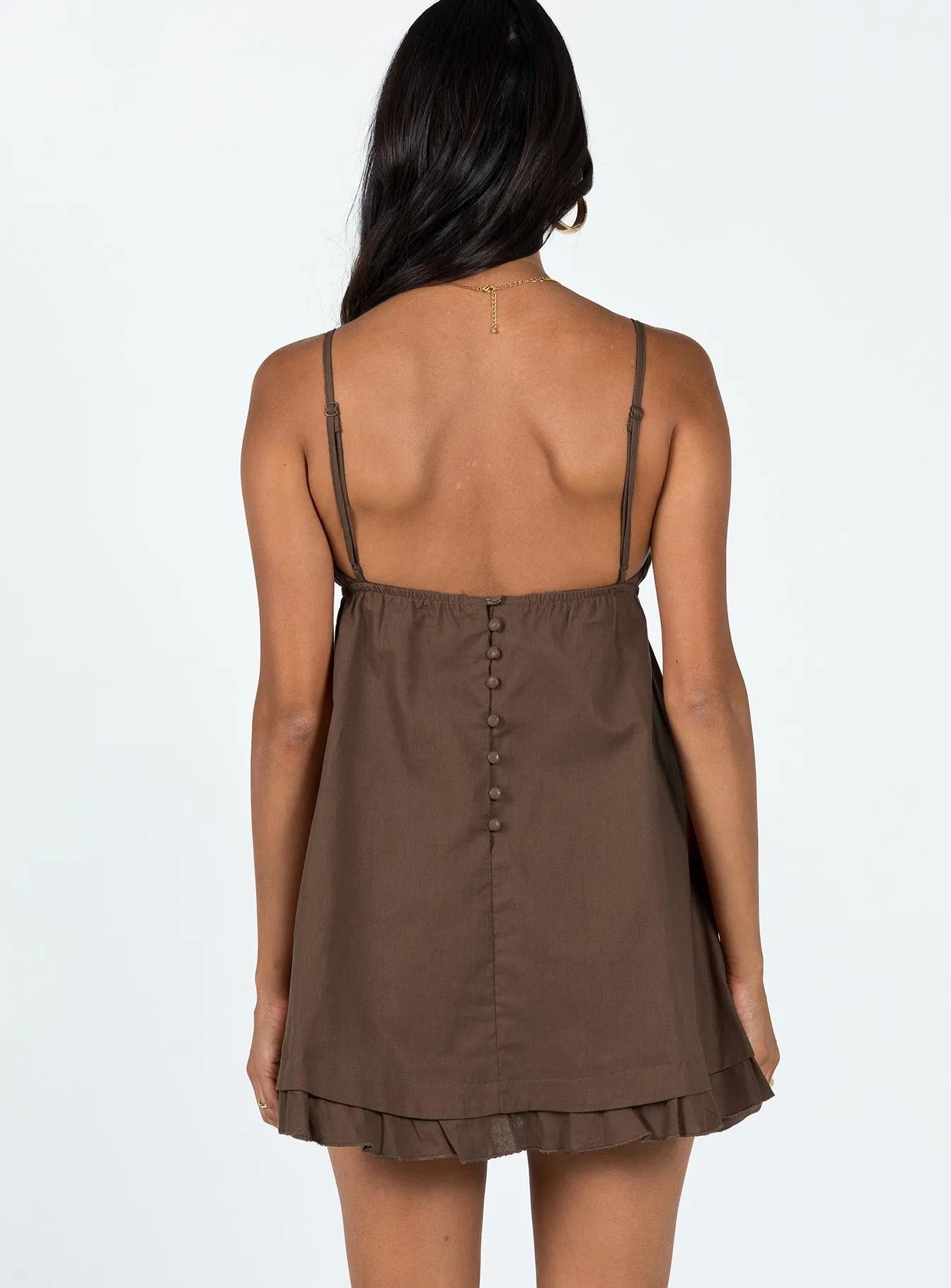 Chic Silhouette City Layer Empress Of Love Mini Dress Brown