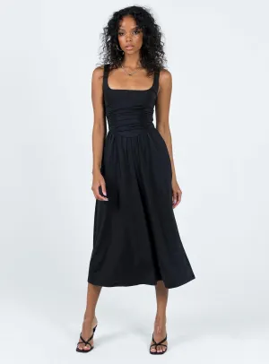 Comfy Fit Braddon Midi Dress Black