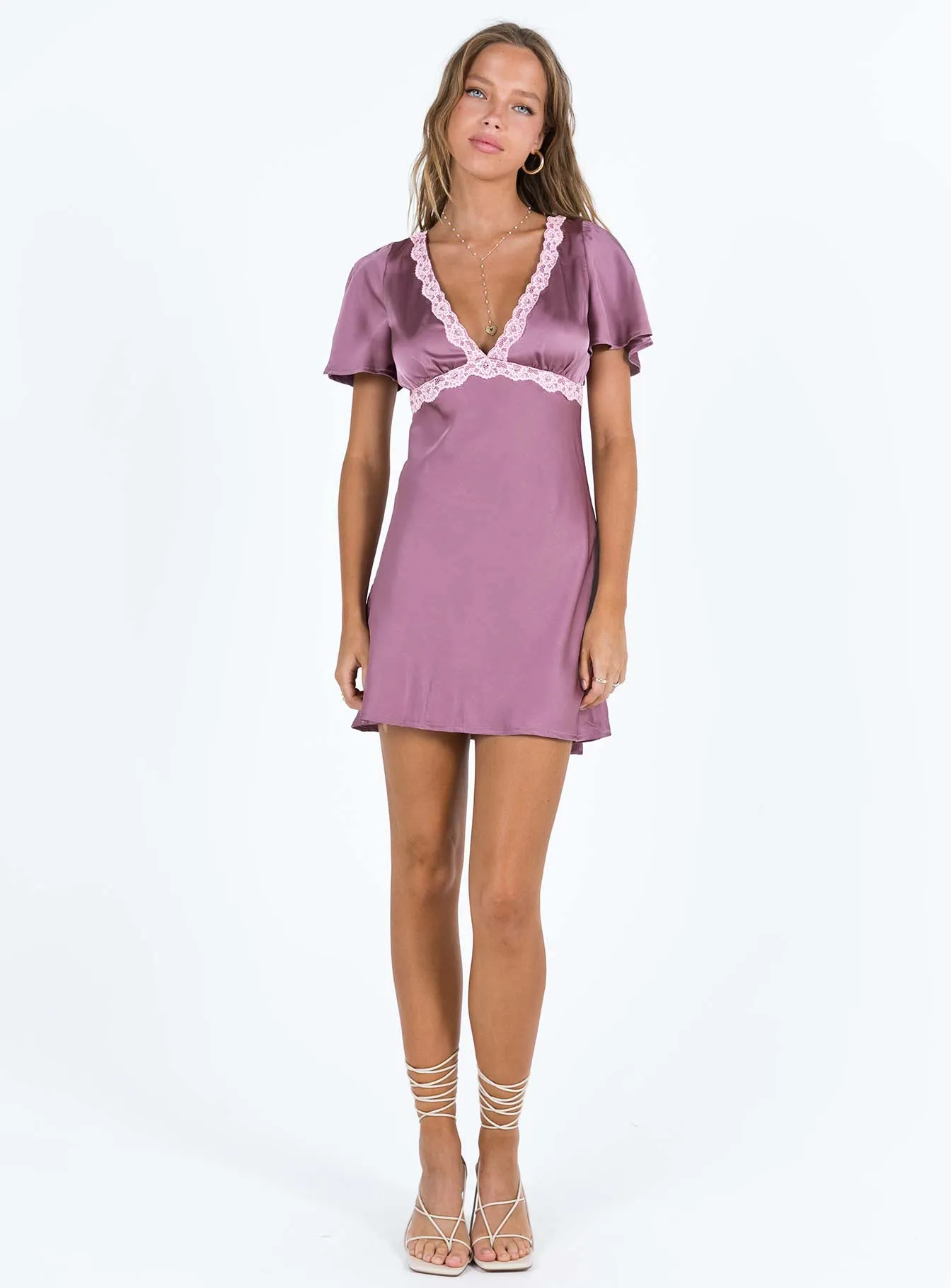 Jaron Mini Dress Mauve Timeless Look Wear