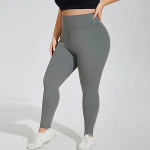 Plus Size High Waist Seamless Yoga Leggings Sporty Jacket Seamless construction