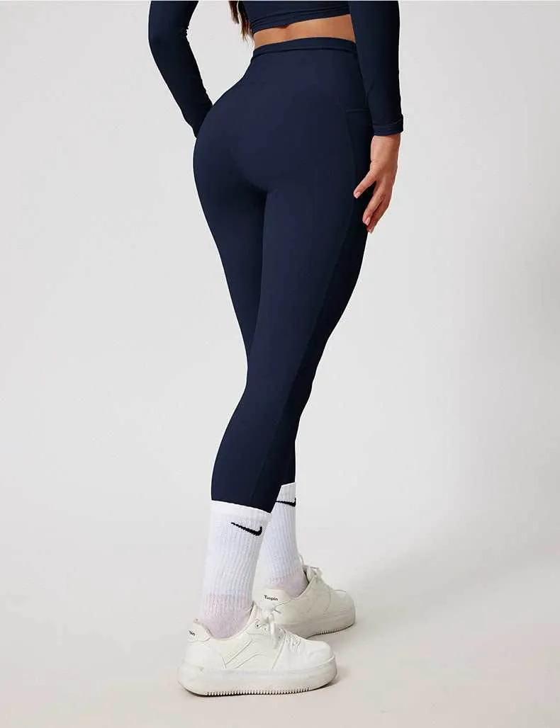 V Shape High Waist Yoga Leggings Serene Ease FrictionReducing Lining