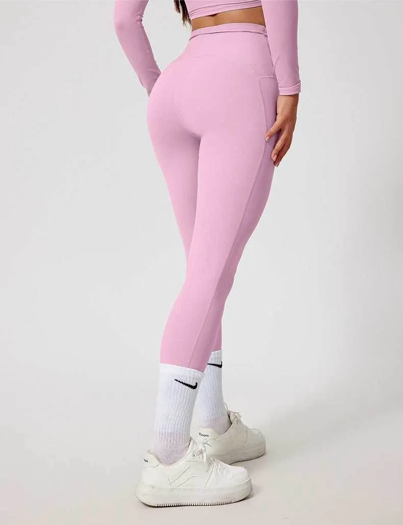 V Shape High Waist Yoga Leggings Reflective details