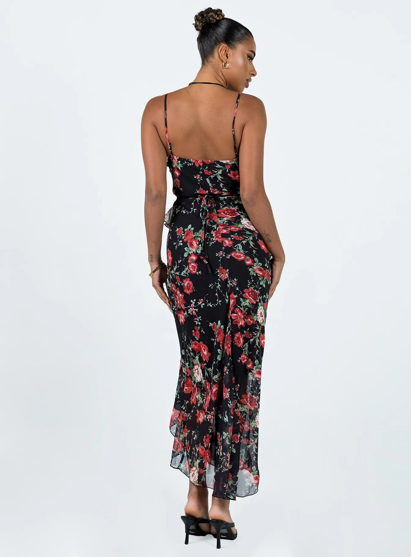 Ellian Maxi Dress Black / Multi Fashion Fit