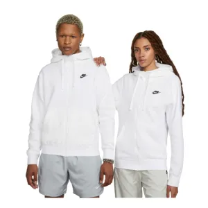 Removable Outdoor Sporty Nike Women's Sportswear Club Fleece White Hoodie