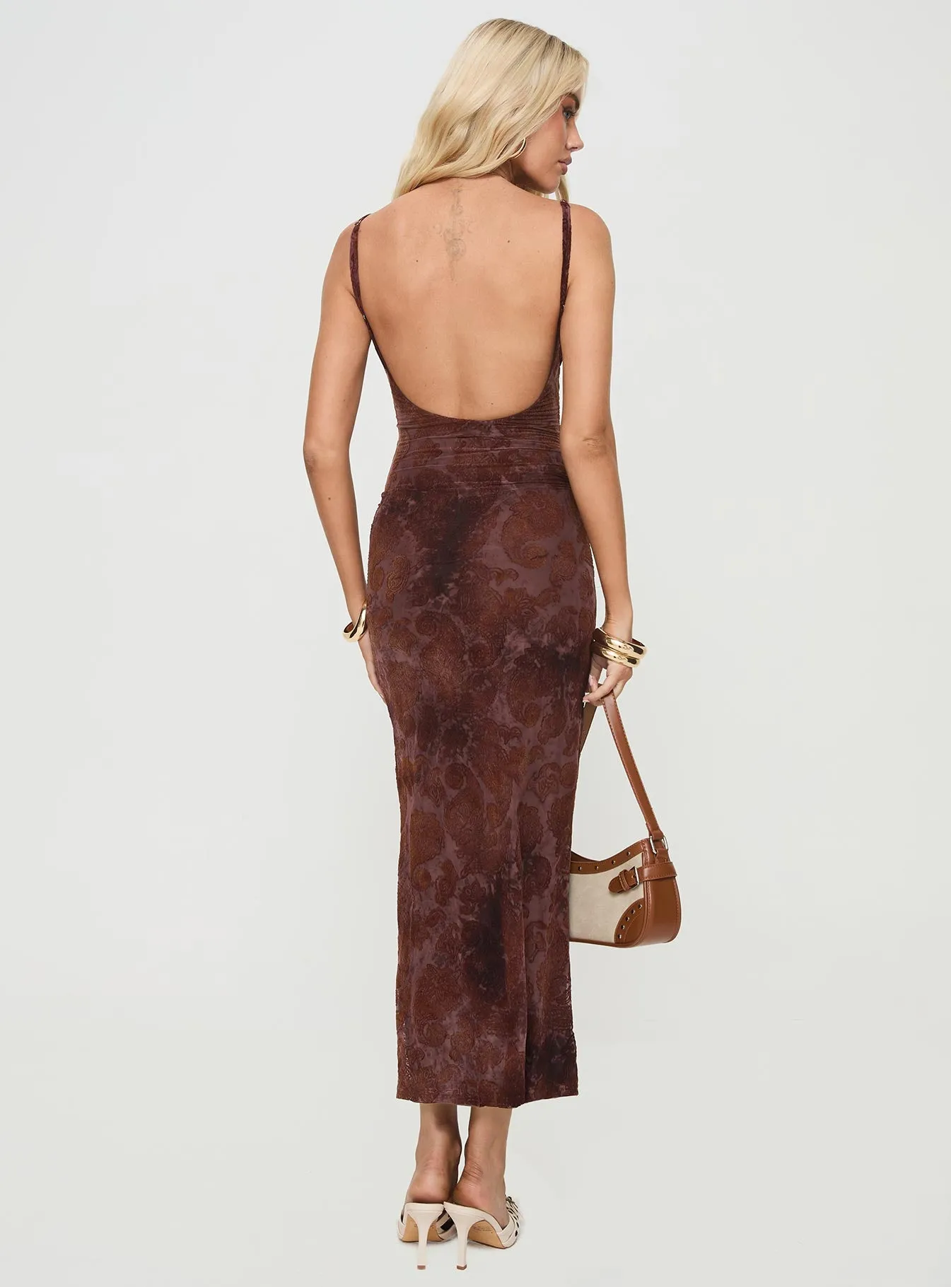 Knox Maxi Dress Chocolate Tailored Mood Classic Cut
