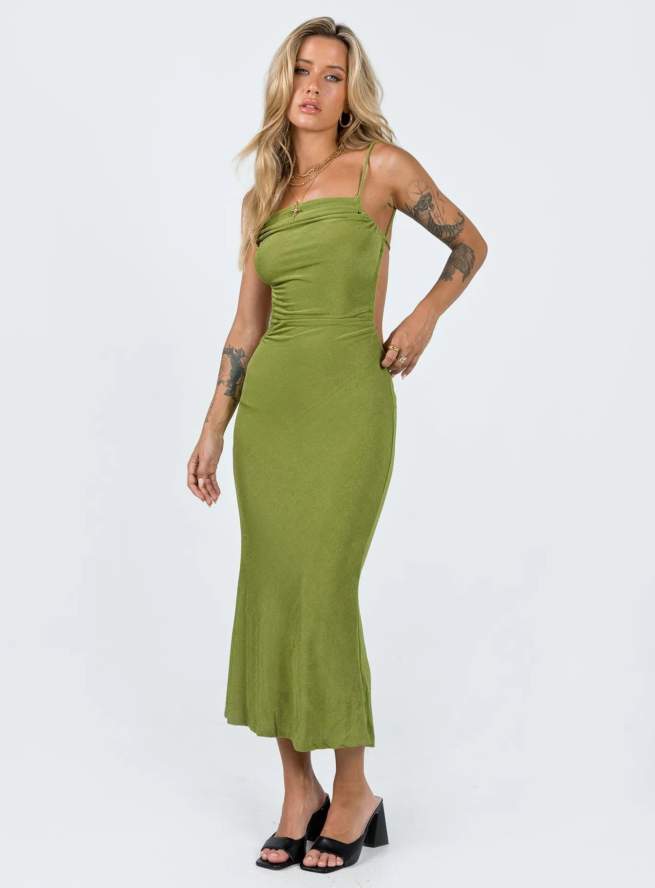 Milpera Maxi Dress Green Fresh Flow Chic Fit Wear