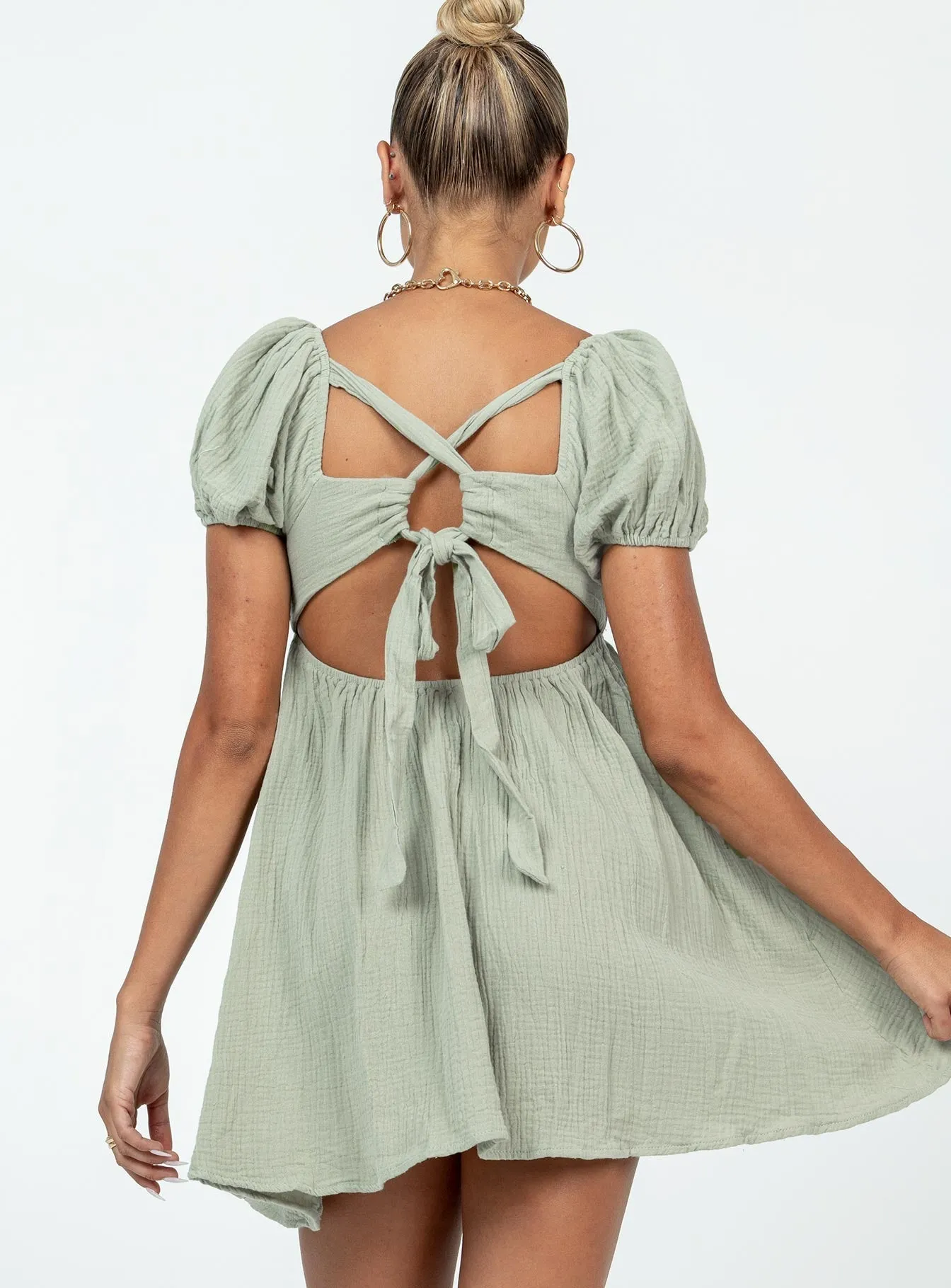 Let's Dance Mini Dress Sage Trendy Look