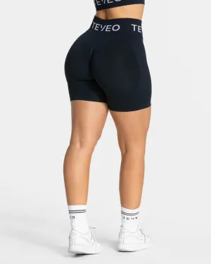 Multi Directional Flex Zones WideLegOpening Signature Covert Scrunch Shorts "Midnight"