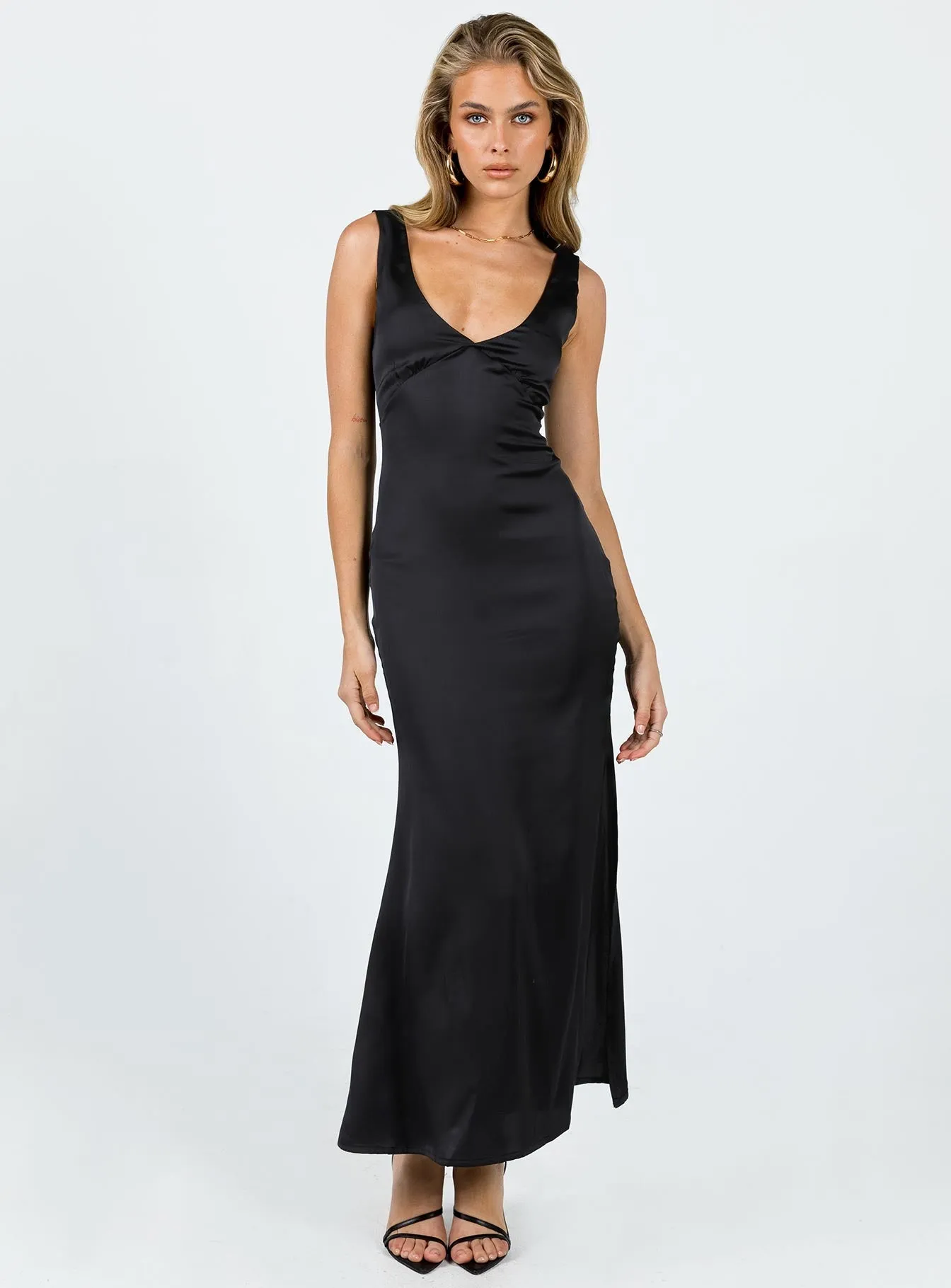 Lynsey Midi Dress Black Everyday Ready Modern Texture
