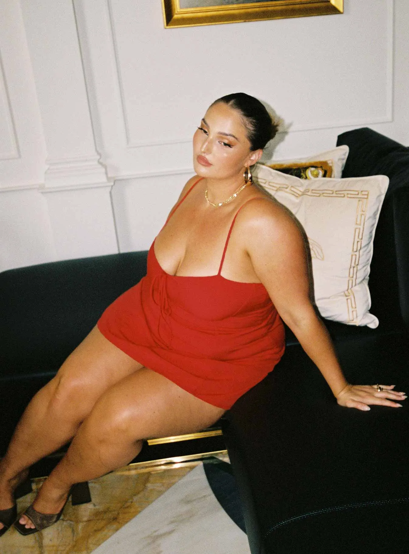 Dare Devil Mini Dress Red Curve Soft and Chic