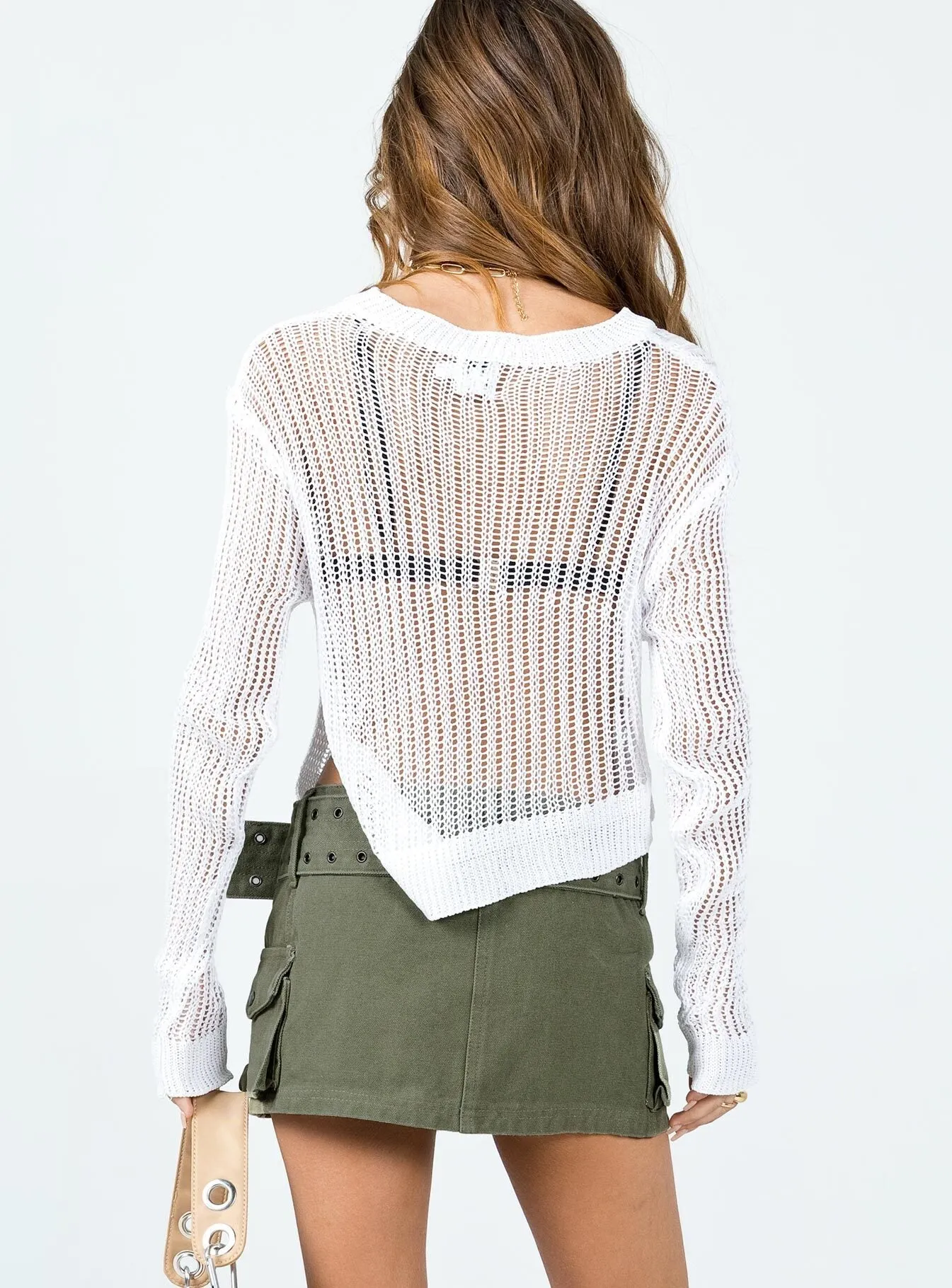 High Street Fashion Foil Print Iconic Cargo Mini Skirt Khaki