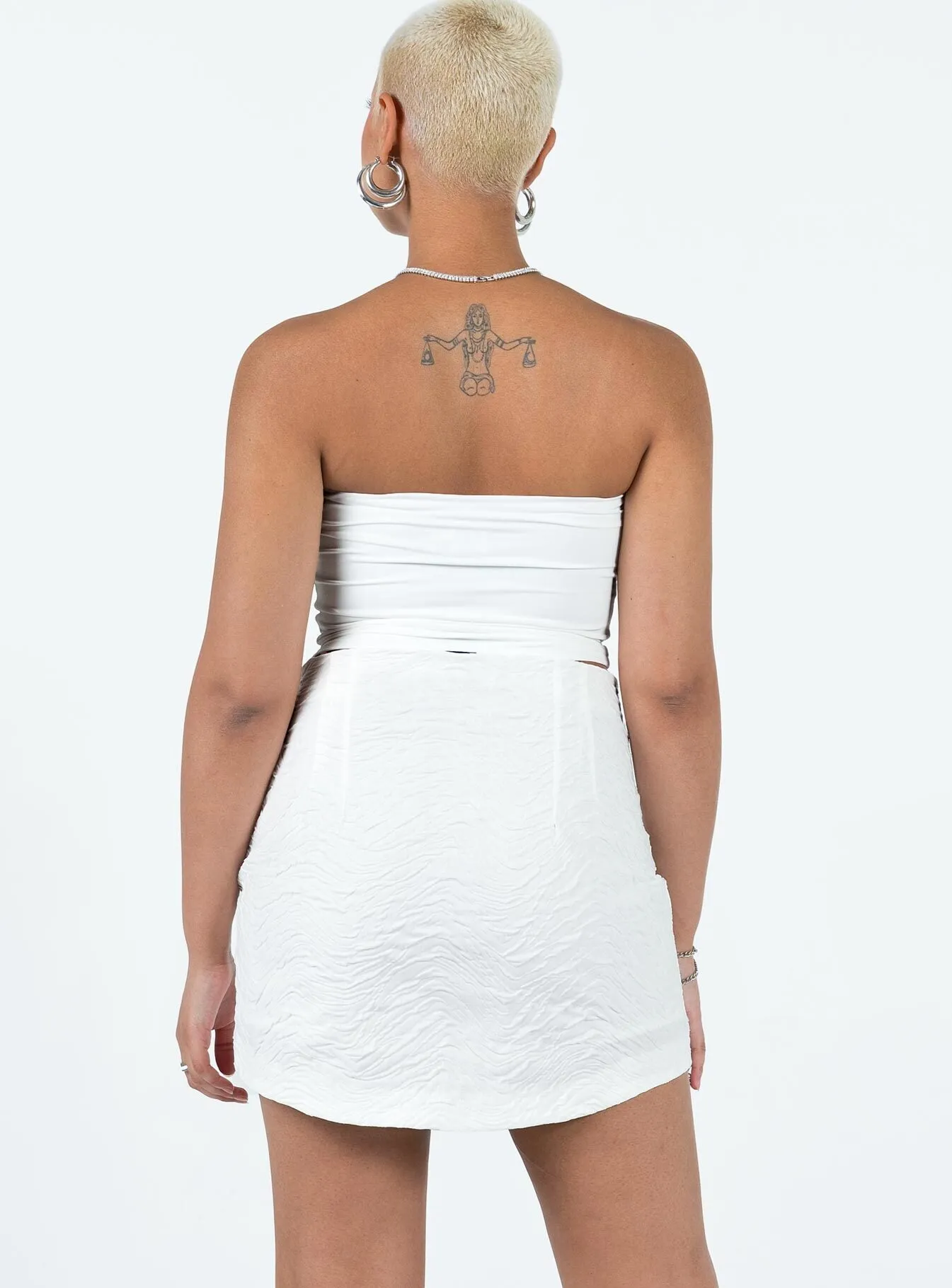 Non Irritating Seams Razan Mini Skirt White