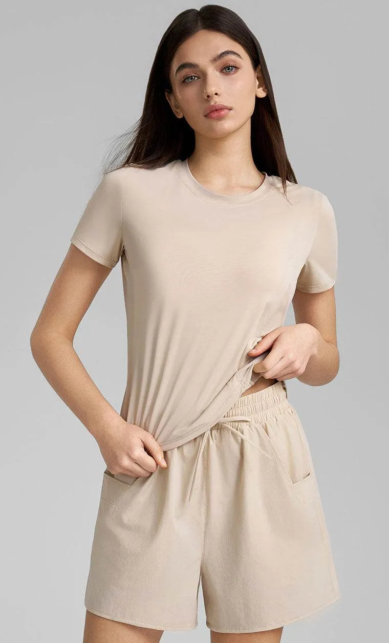 Solid Color Short Sleeve Sports T-Shirt Conscious Fit ThermalRegulating Layer