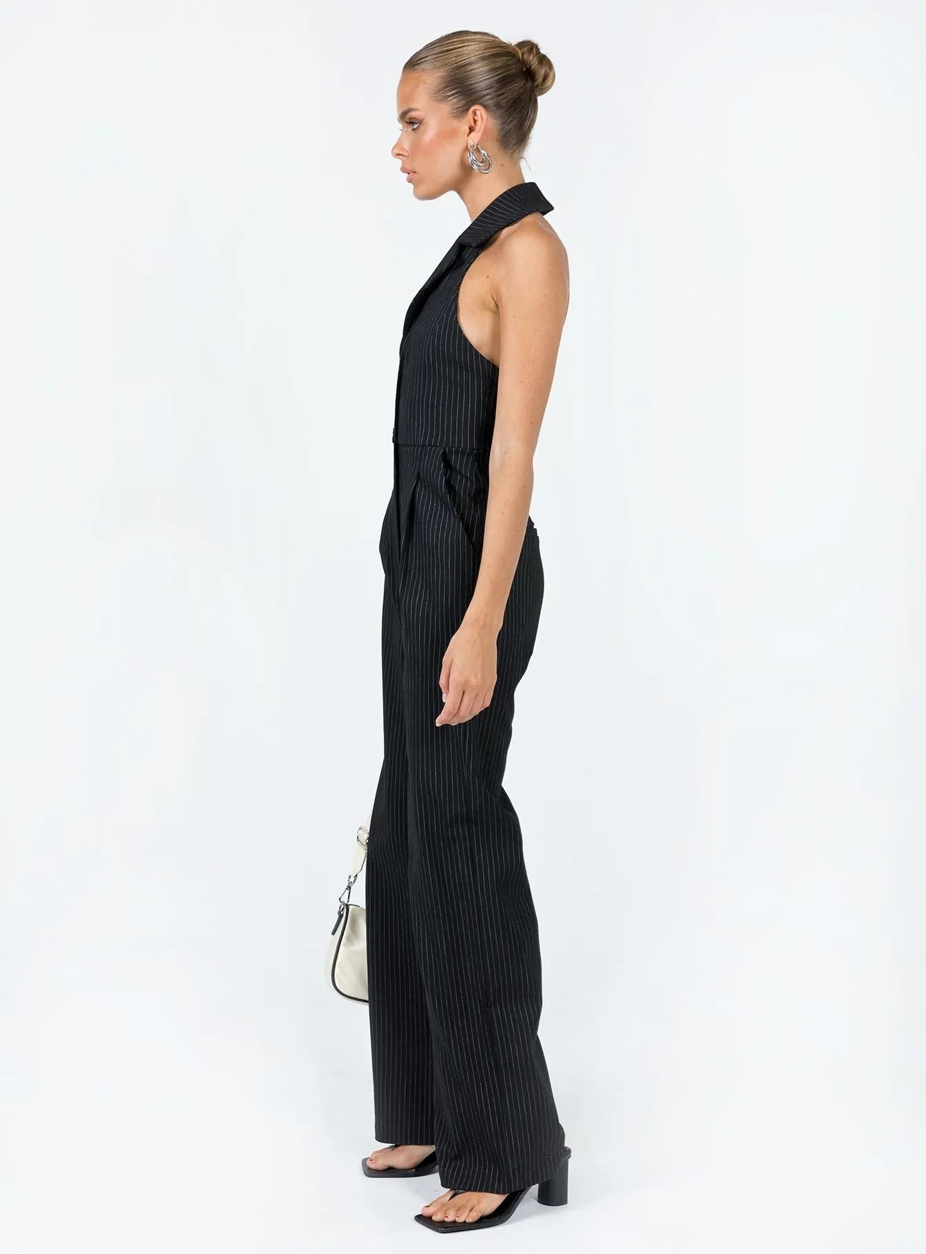 Outdoor Luxury Blake Halter Jumpsuit Black