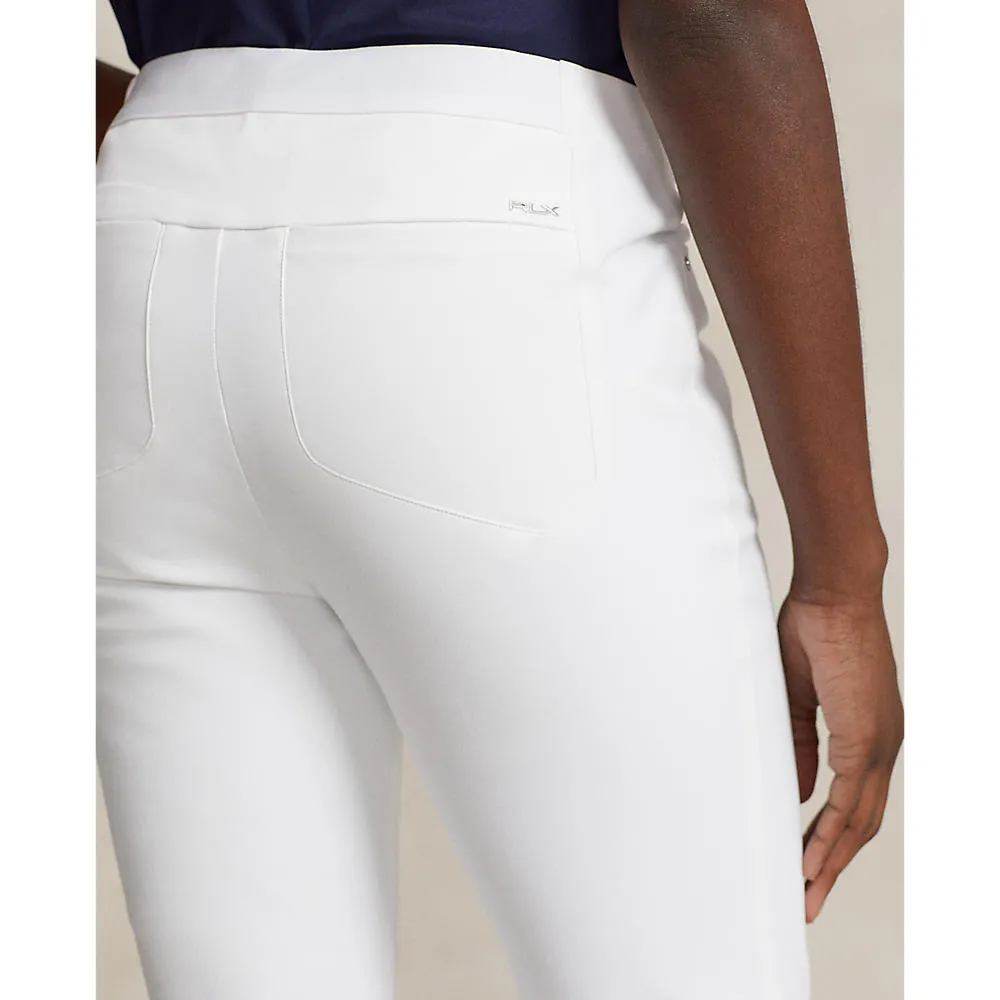 Elastic Cuff Chic Look RLX Ralph Lauren Women's Eagle Stretch Twill Golf Pants - Ceramic White
