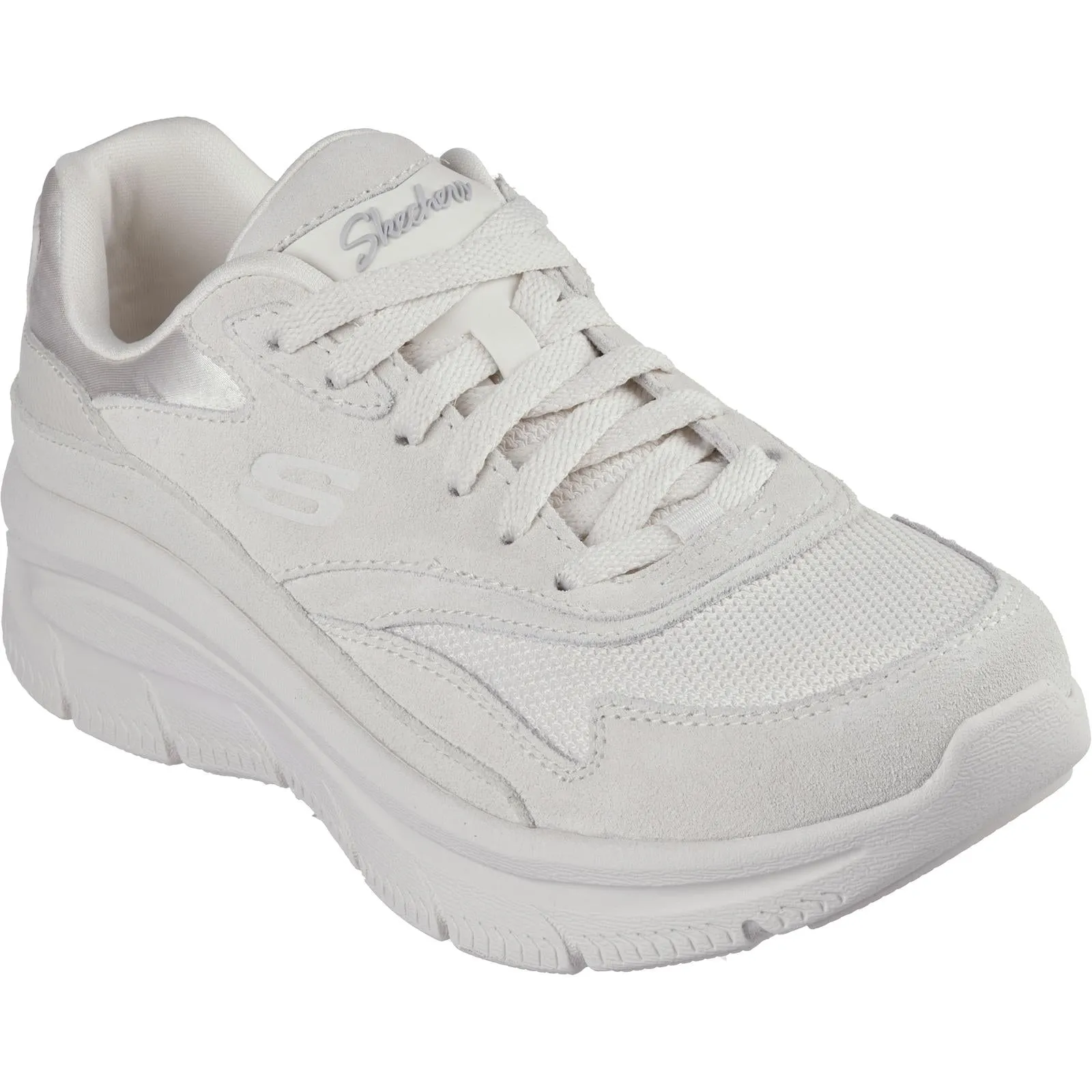 Neutral Alignment Design Peace Mood Skechers Womens Modern D'Lux Relaxed Fit Trainers