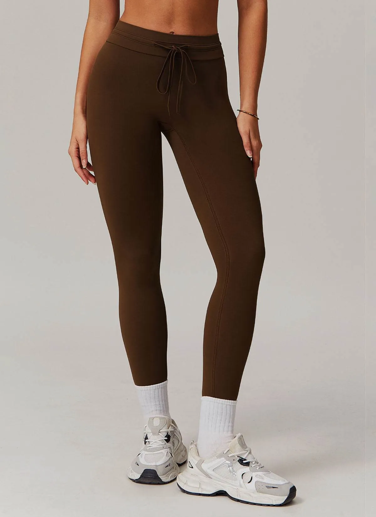 Reflective accents High Waist Drawstring Yoga Leggings