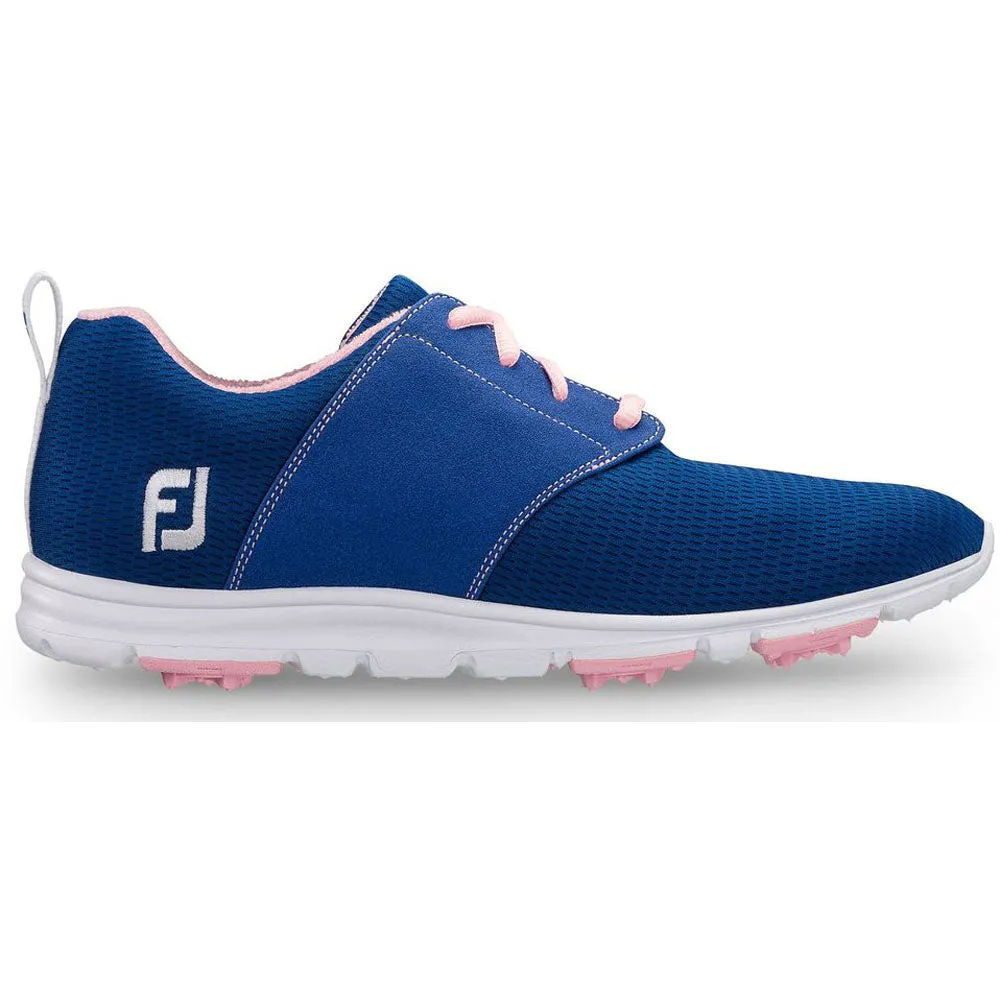 New Footjoy Enjoy Spikeless Shoes in Blue/Pink Size 8.5 Quick Hold Ultimate Stability